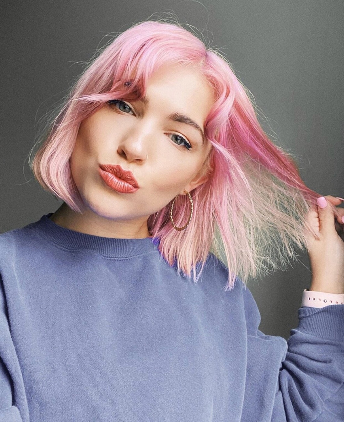 Corrective hair color result